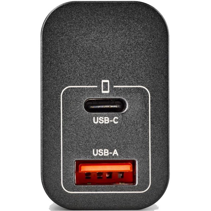 NGS Cargador de pared GaN ERA 30W con USB-C y USB-A, Negro